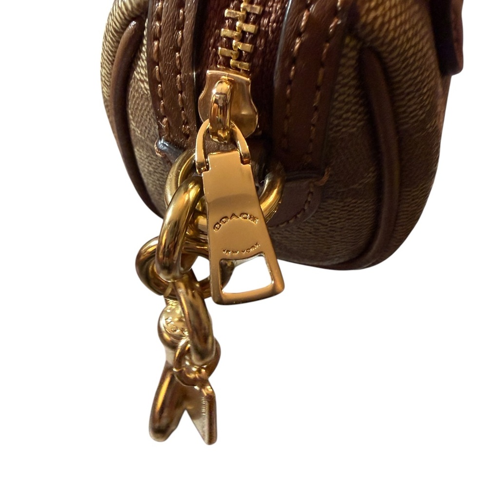Coach Mini Satchel in Brown Signature Canvas with Gold Hardware 🤎 - Picture 11 of 15